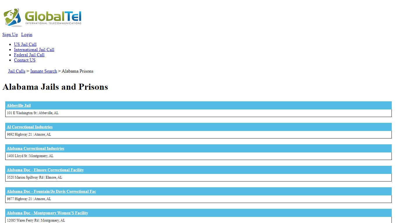 Alabama Inmate Locator | Alabama Prisoner Search - GlobalTel